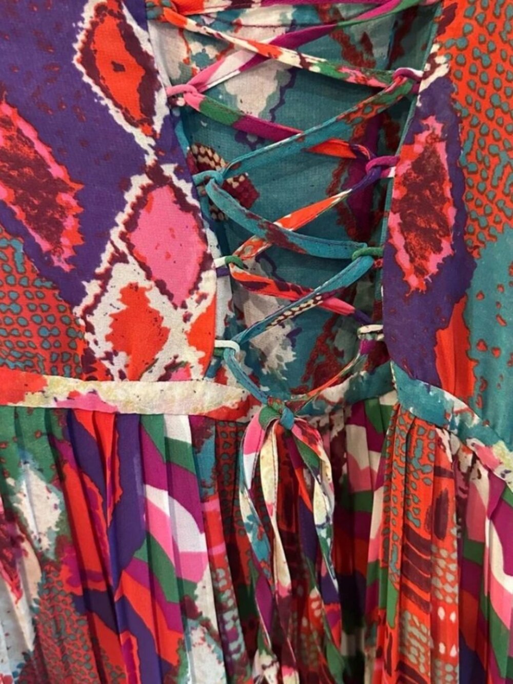 Anthropologie Maeve Geometric Maxi Dress - Picture 7 of 10